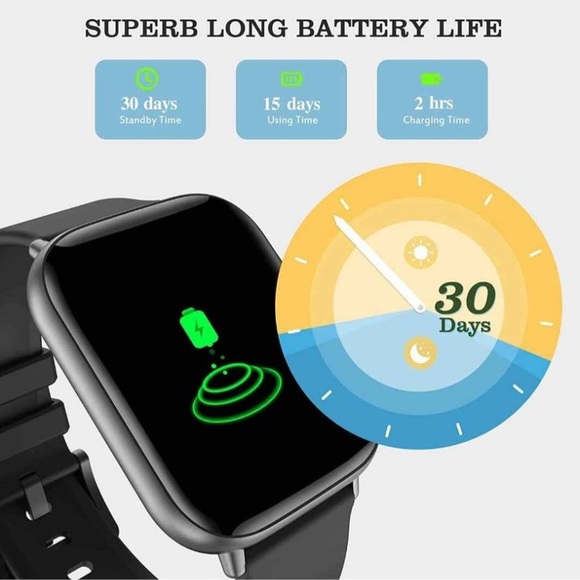 Smart Watch with Full Touch Screen Fitness Tracker Waterproof - Picture 3 of 7